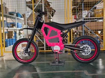 22KW Mid-Drive Electric Mountain Bike 72V58AH Lithium Battery Aluminum Frame — Media 6