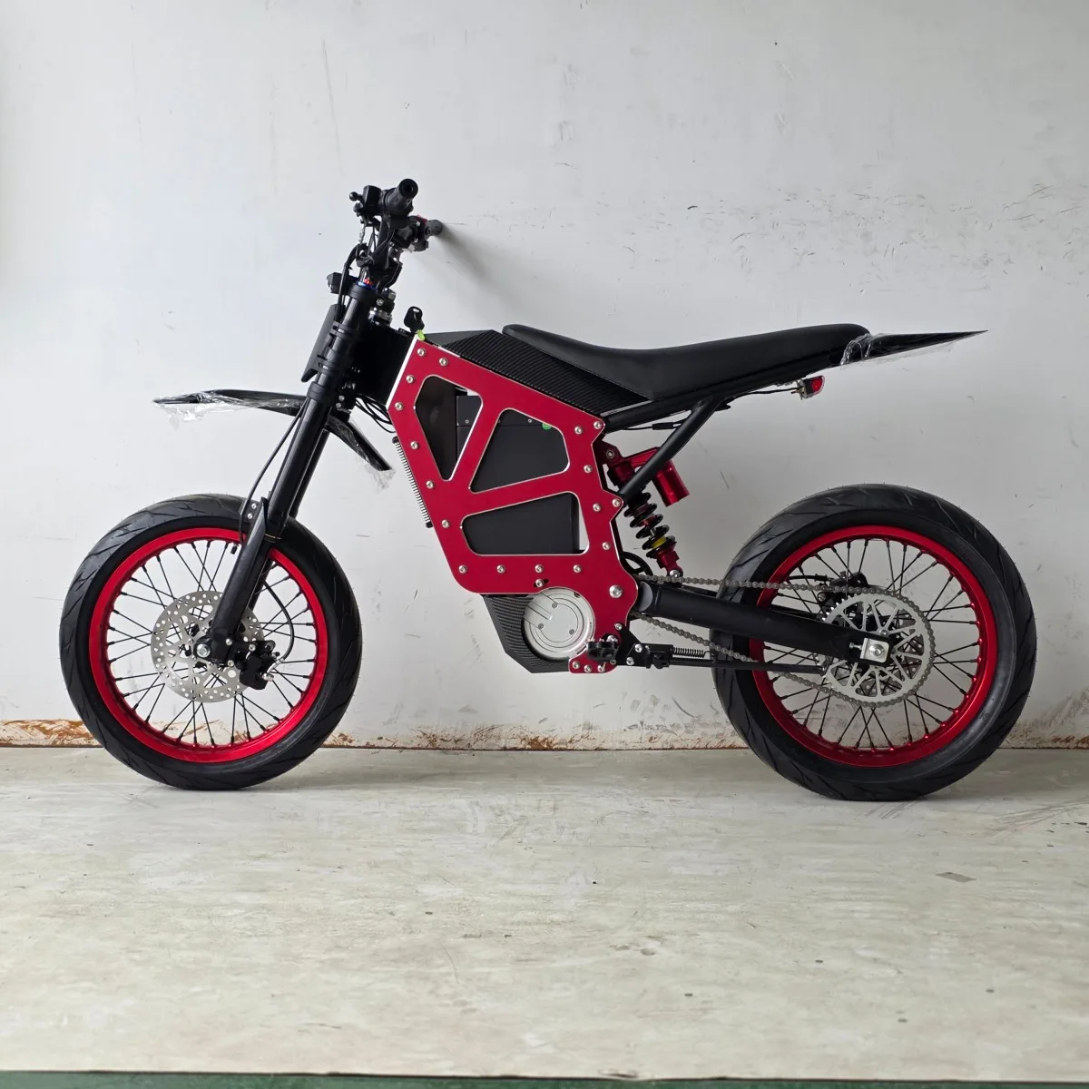22KW Mid-Drive Electric Mountain Bike 72V58AH Lithium Battery Aluminum Frame — Media 7