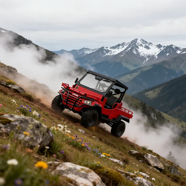 UTV at work in mining and off-road environments (sample)