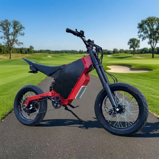 دراجة كهربائية 72V 15000W ببطارية مدمجة وسرعة واحدة