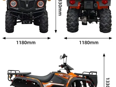 250cc 4-Stroke Water-Cooled Off-Road ATV – 16HP 2WD Manual Shaft-Drive w/ Diff Lock — Media 4