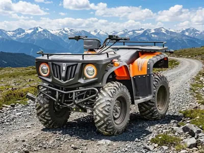 11HP 4.6kWh Electric ATV Automatic 65km/h 2WD Shaft Drive Disc Brakes 50-60km Range Differential Lock >60V 100kg — Media 1