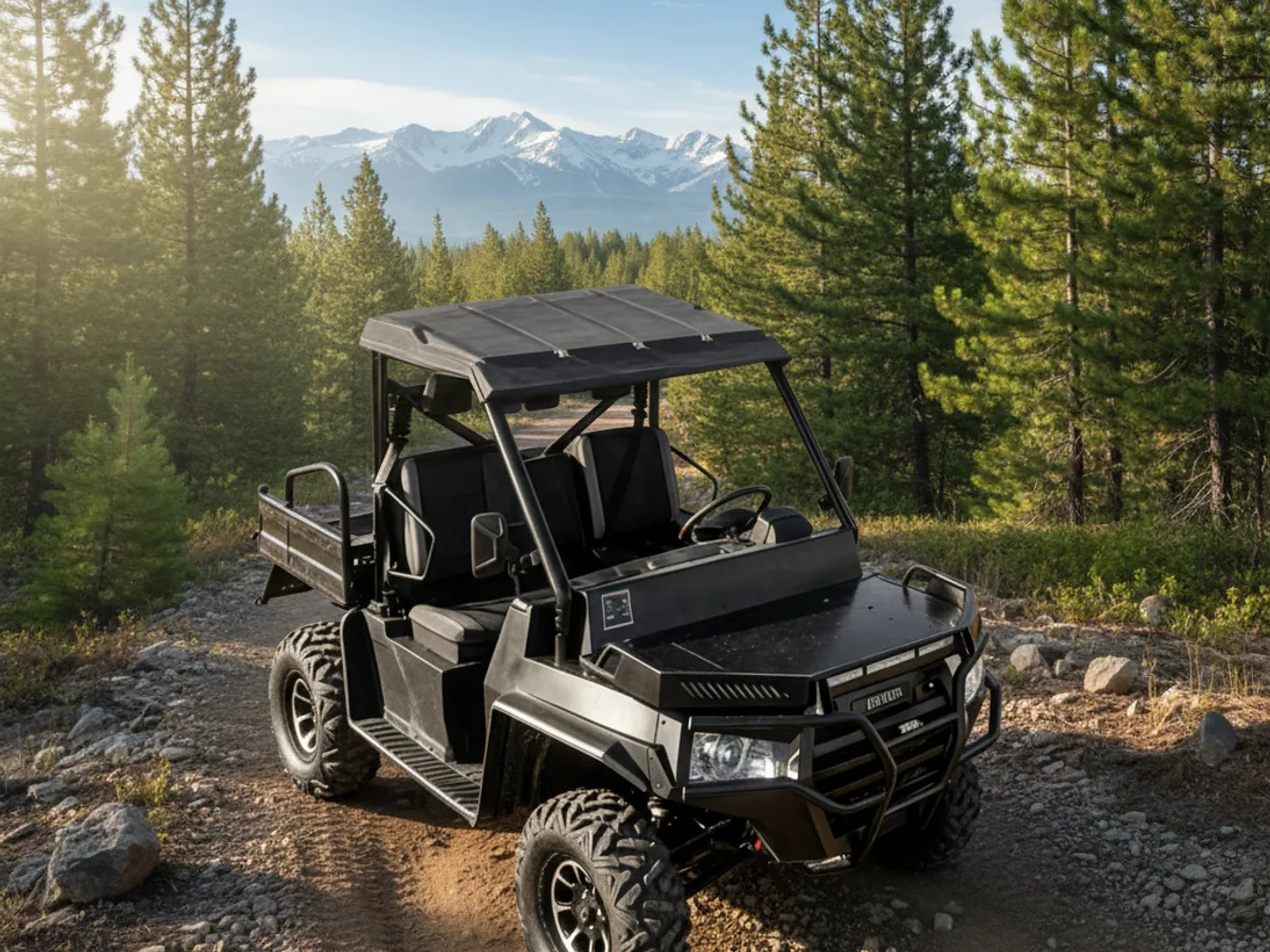 High-quality All Terrain 3 Wheel Off-road UTV Multi-purpose Vehicle Side Side Gasoline 4 Stroke Switchable 2WD/4WD Differential — Media 2