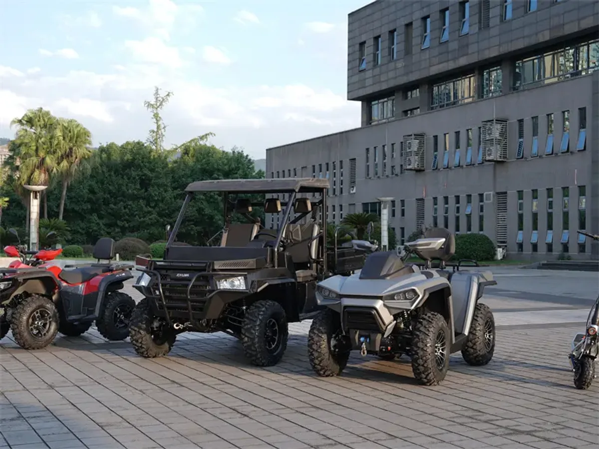 High-quality All Terrain 3 Wheel Off-road UTV Multi-purpose Vehicle Side Side Gasoline 4 Stroke Switchable 2WD/4WD Differential — Media 6
